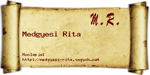 Medgyesi Rita névjegykártya